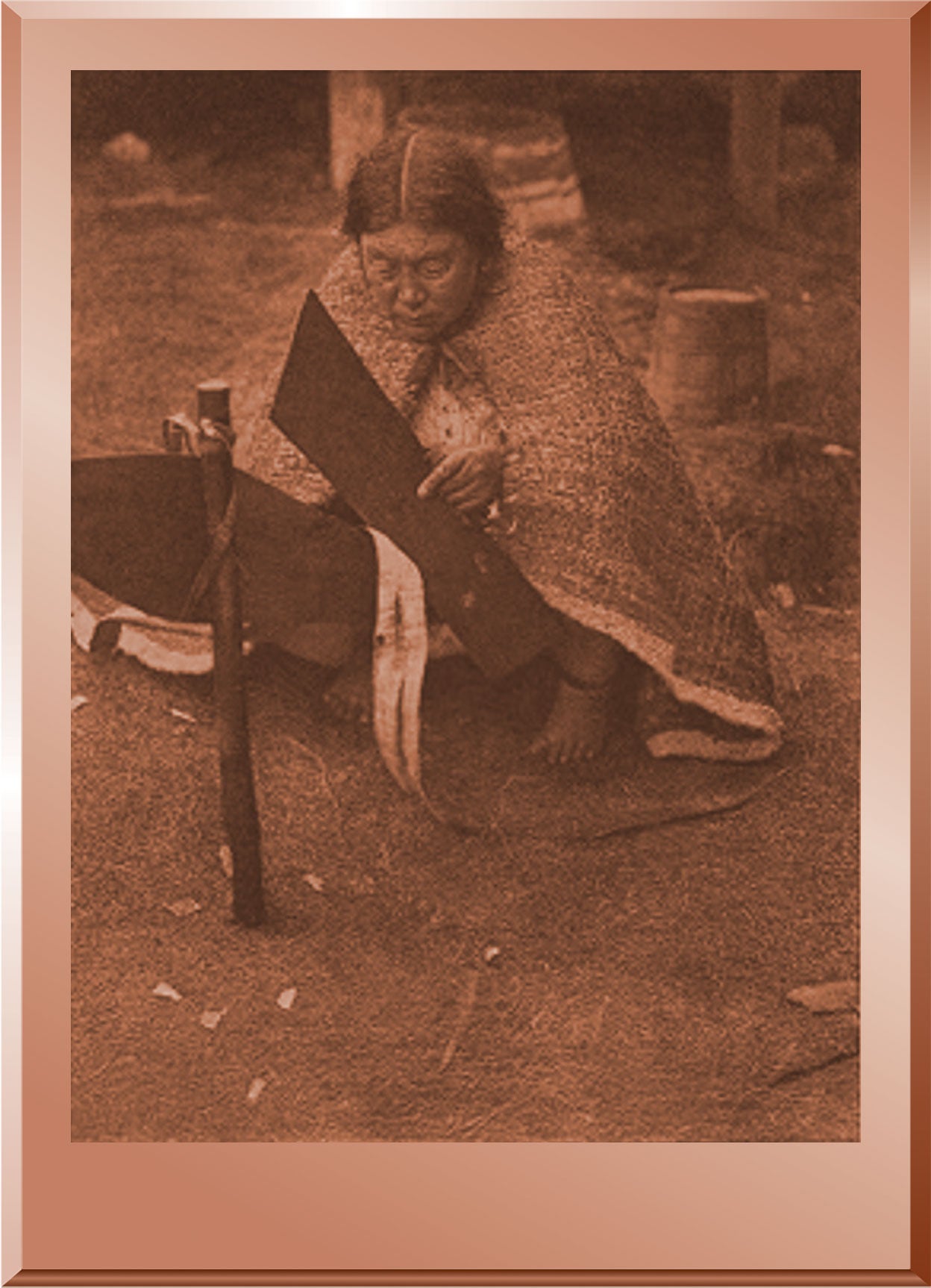 Preparing Cedar Bark - Nakoaktok
