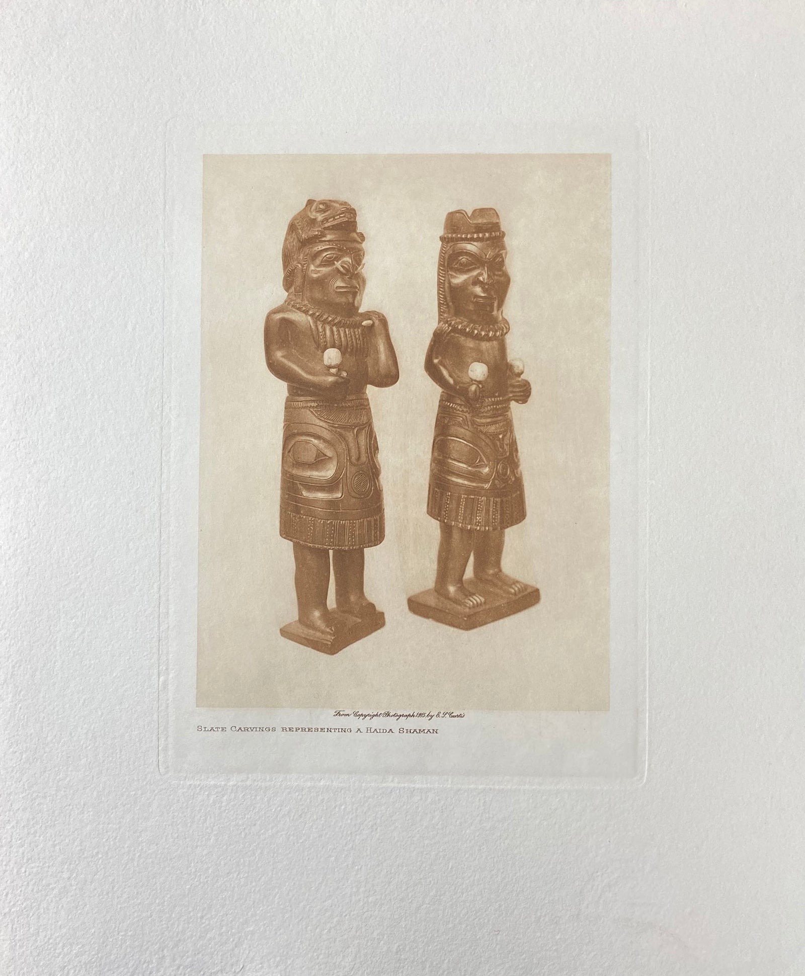 Slate Carvings Representing A Haida Shaman