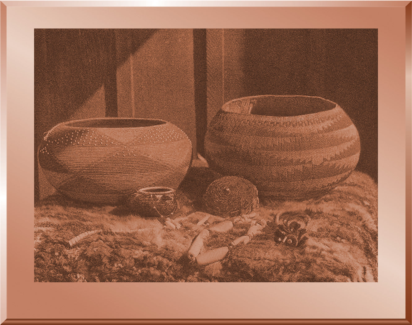 Pomo Baskets and Magnesite Beads