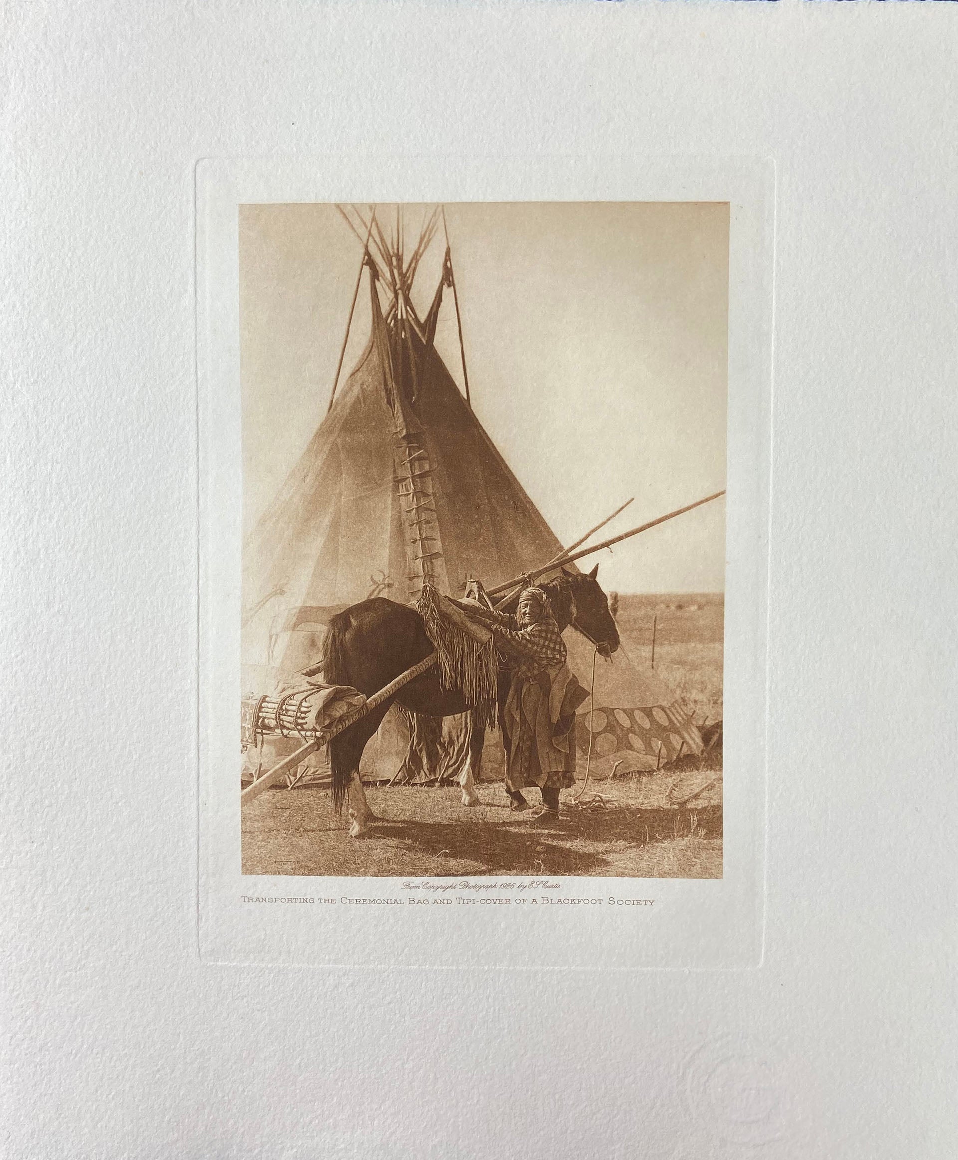 Transporting the Ceremonial Bag and Tipi-Cover of a Blackfoot Society