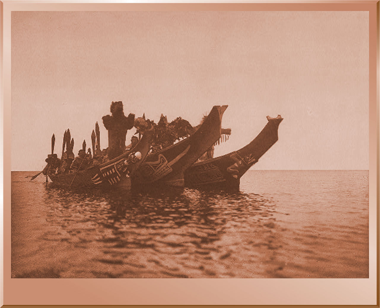 Masked Dancers in Canoes - Qagyuhl (a)