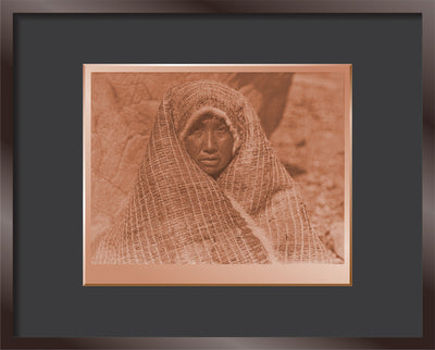 Nootka Woman Wearing Cedar Bark Blanket