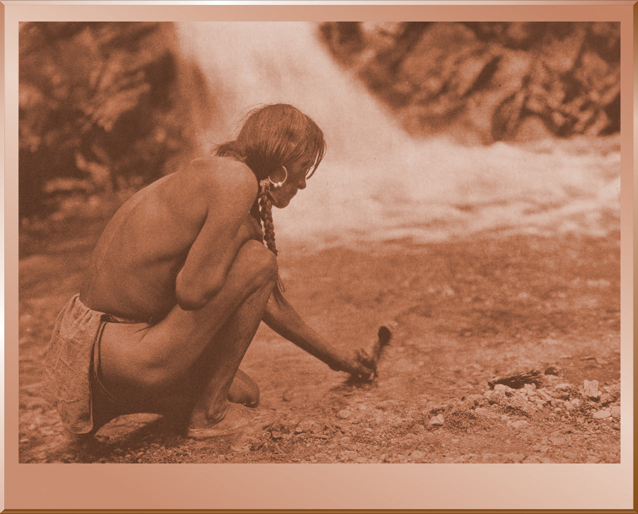 An Offering at the Waterfall - Nambe