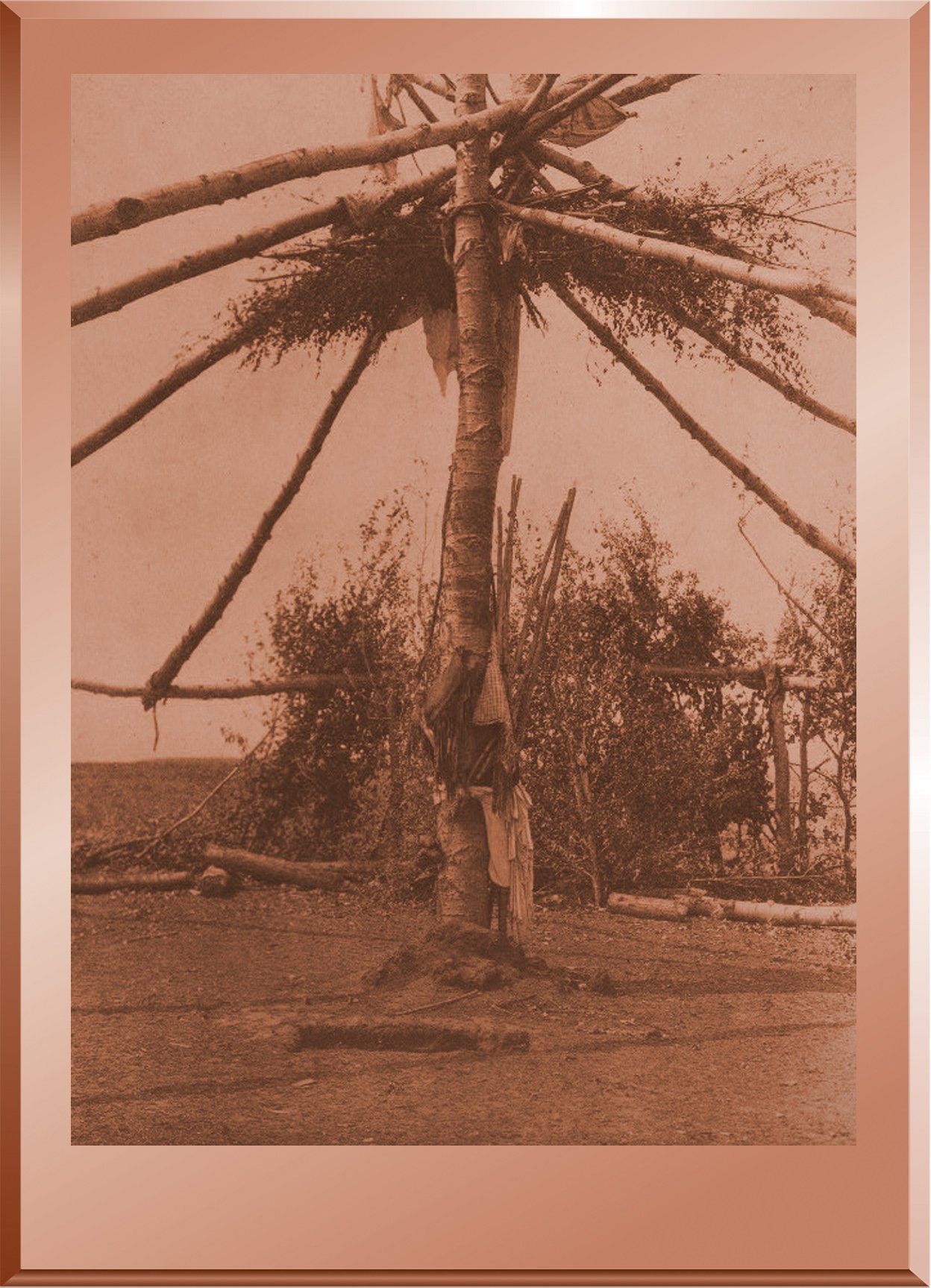 Central Post of the Sun Lodge - Piegan