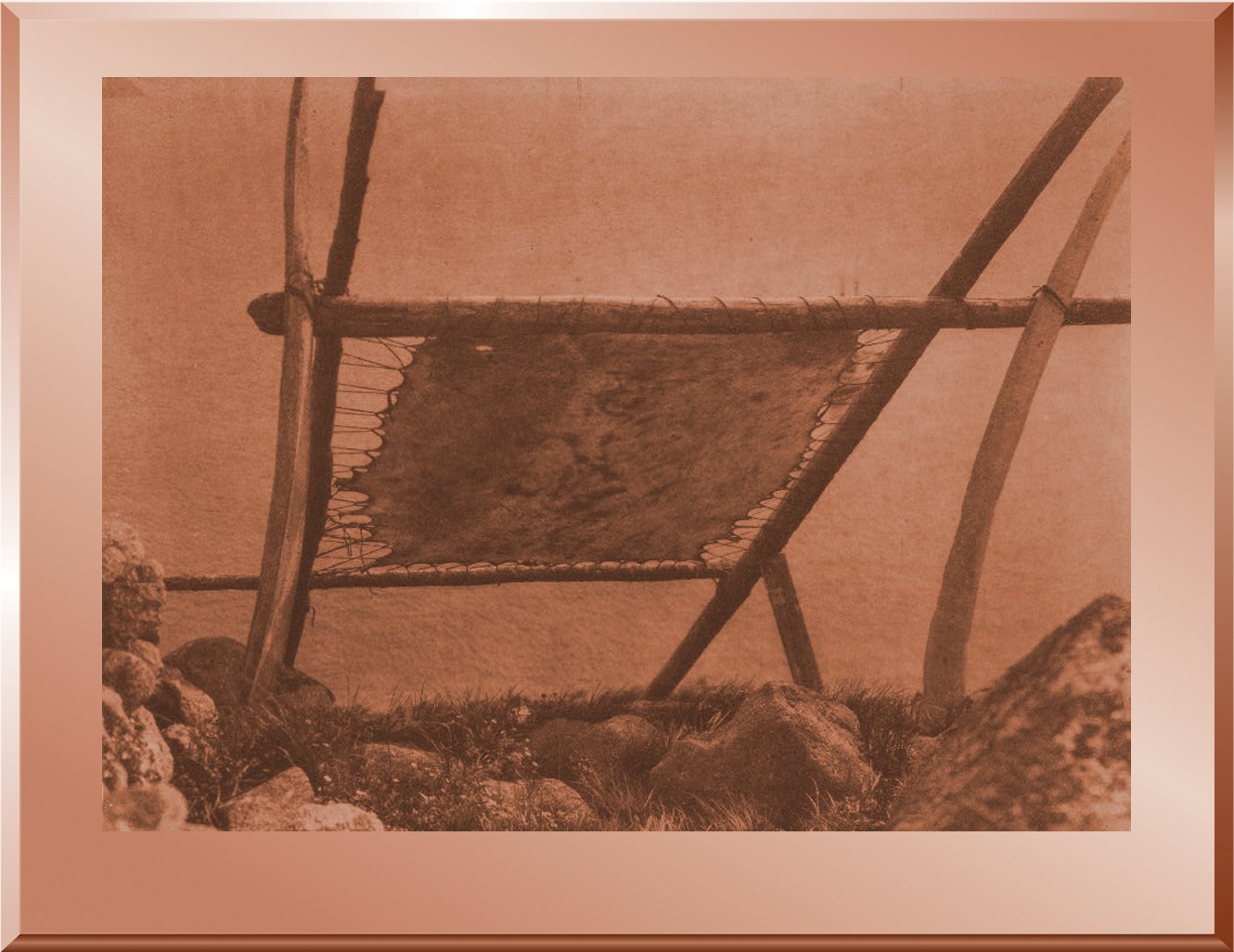 Drying Walrus Hide - Diomede