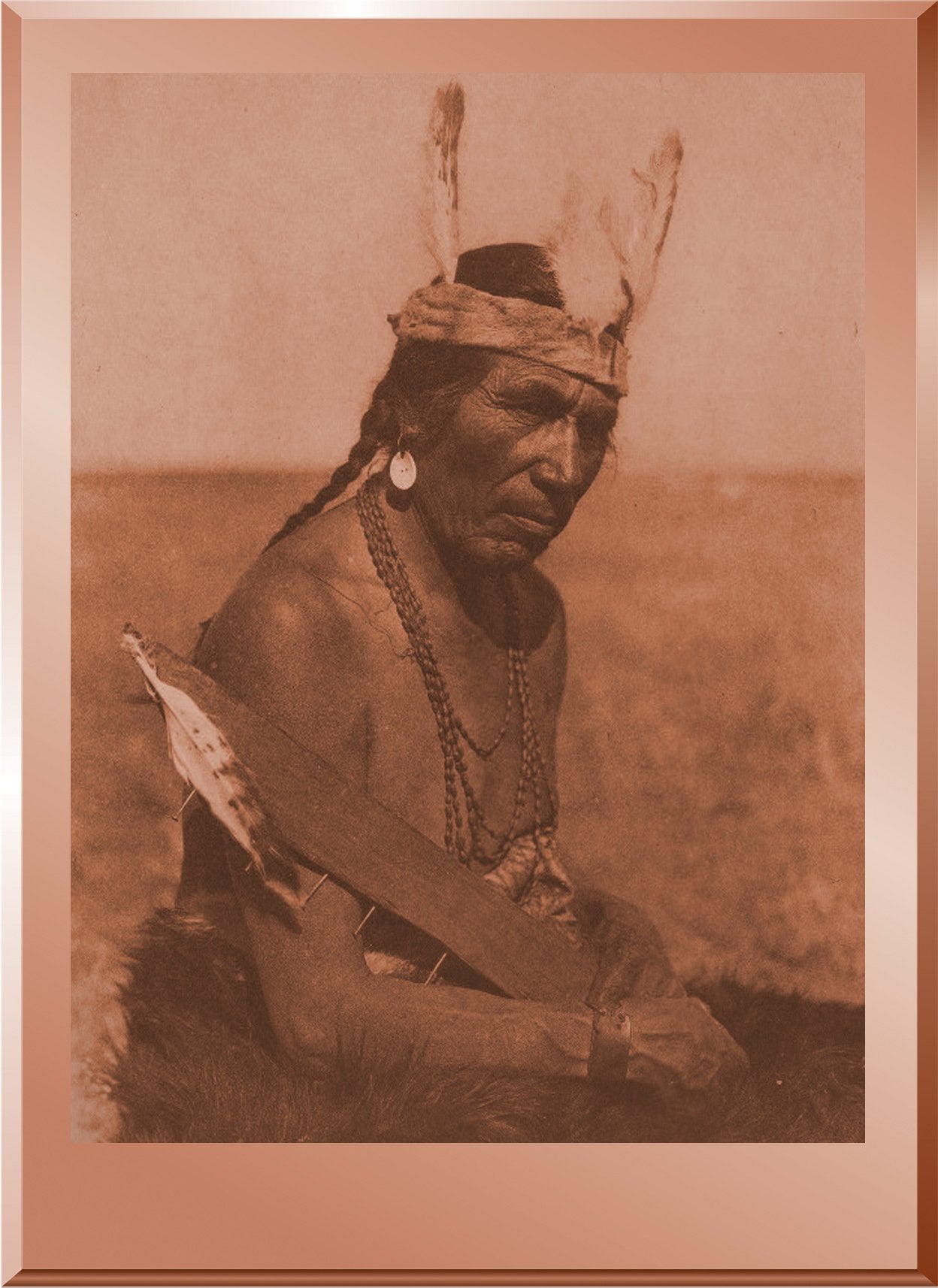 Fat Horse, with Insignia of a Blackfoot Soldier