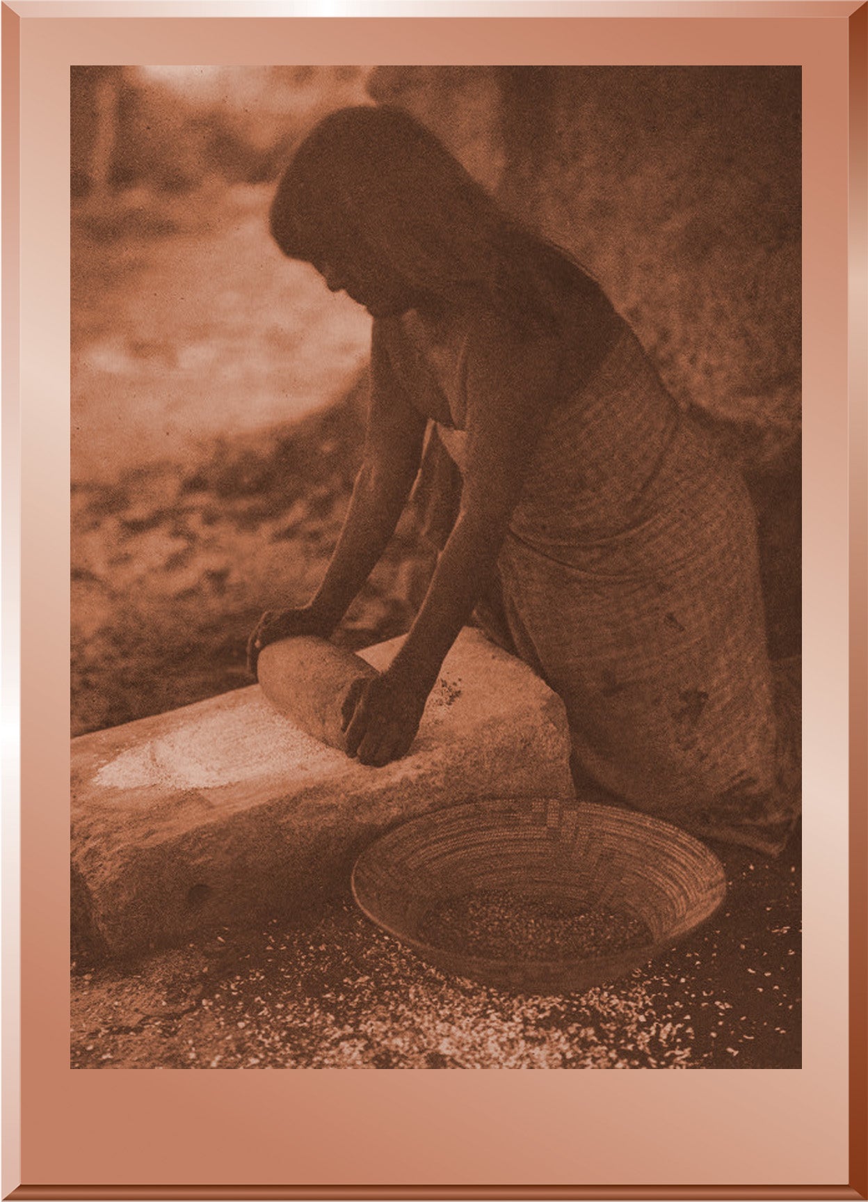 Maricopa Woman Mealing