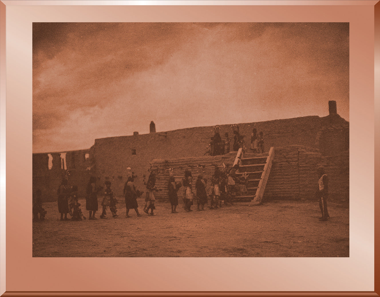 Tablita Dancers Returning to the Kiva - San Ildefonso