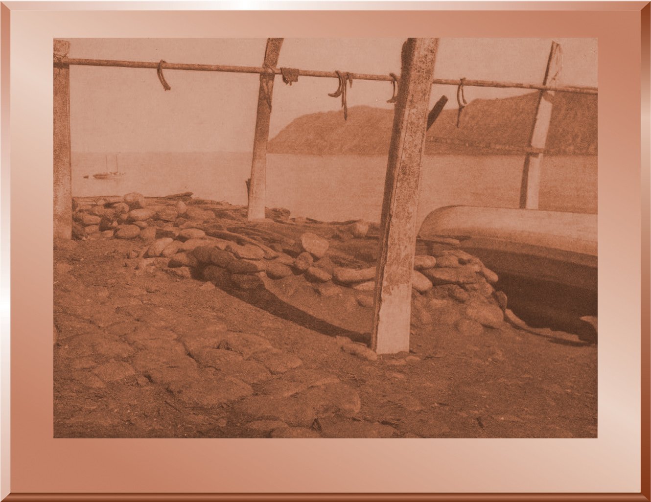 Underground Housetops with Whale Rib Drying Rack - Diomede
