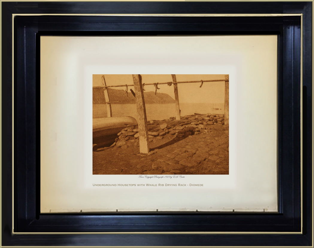Underground Housetops with Whale Rib Drying Rack - Diomede